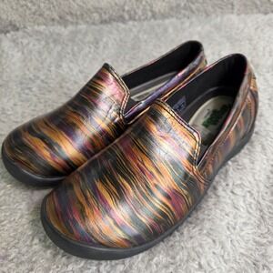 Landau Remedy FootwearX Nursing Clogs Multicolor Metallic Medical Shoes Women 8